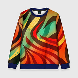 Детский свитшот Жаркая полосатая абстракция