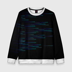 Свитшот детский Color blue black strip, цвет: 3D-белый