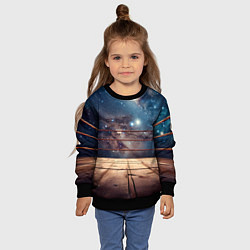 Свитшот детский Космический ринг, цвет: 3D-черный — фото 2