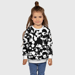 Свитшот детский Модная чб абстракция - нейроарт, цвет: 3D-белый — фото 2