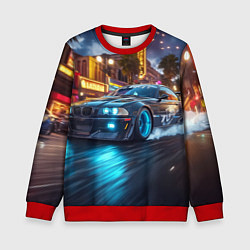 Свитшот детский ВМБ неоновый свет, цвет: 3D-красный