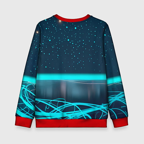 Детский свитшот BMW неоновый фон / 3D-Красный – фото 2