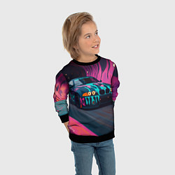 Свитшот детский БМВ граффити стиль, цвет: 3D-черный — фото 2