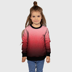 Свитшот детский Мягкий градиент красно-розовый текстура крошка, цвет: 3D-черный — фото 2