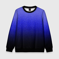 Свитшот детский Градиент индиго из синего в чёрный, цвет: 3D-черный