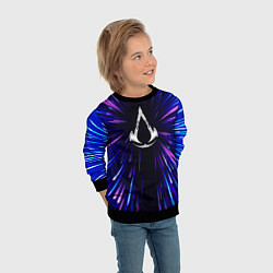 Свитшот детский Assassins Creed neon energy, цвет: 3D-черный — фото 2