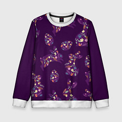 Свитшот детский Кролики и яйца, цвет: 3D-белый