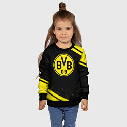 Свитшот детский Borussia полосы, цвет: 3D-черный — фото 2