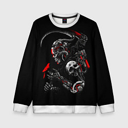 Свитшот детский Ронин самурай киборг, цвет: 3D-белый