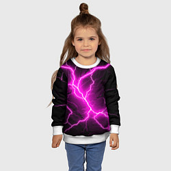 Свитшот детский The color is pink and black, цвет: 3D-белый — фото 2