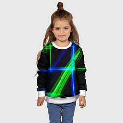 Свитшот детский Color blue black green, цвет: 3D-белый — фото 2