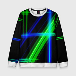 Свитшот детский Color blue black green, цвет: 3D-белый