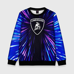 Свитшот детский Lamborghini neon energy, цвет: 3D-черный