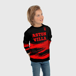 Свитшот детский Aston Villa - red gradient посередине, цвет: 3D-черный — фото 2