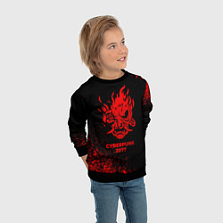 Свитшот детский Cyberpunk 2077 - red gradient, цвет: 3D-черный — фото 2