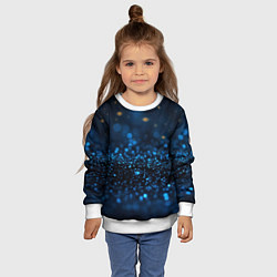Свитшот детский Боке блестяшки на черном, цвет: 3D-белый — фото 2