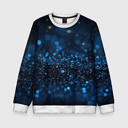 Свитшот детский Боке блестяшки на черном, цвет: 3D-белый