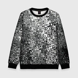 Свитшот детский Чёрно-белый абстрактная текстура, цвет: 3D-черный