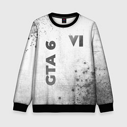 Свитшот детский GTA 6 - white gradient вертикально, цвет: 3D-черный