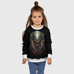 Свитшот детский Пришелец в ретро стиле, цвет: 3D-белый — фото 2