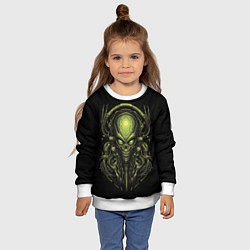Свитшот детский Зеленый чужой, цвет: 3D-белый — фото 2