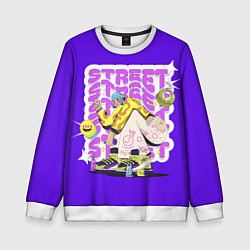 Свитшот детский Street Y2K girl violet, цвет: 3D-белый