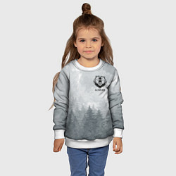 Свитшот детский Лес мой храм - медведь русич, цвет: 3D-белый — фото 2