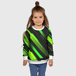 Свитшот детский Color black green, цвет: 3D-белый — фото 2