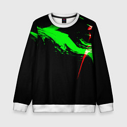 Детский свитшот Color black green red