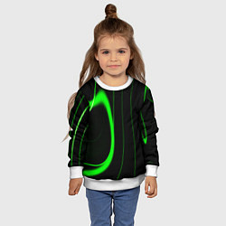 Свитшот детский Color green light green black, цвет: 3D-белый — фото 2
