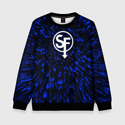 Свитшот детский Sally Face blue energy, цвет: 3D-черный