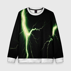 Свитшот детский Lightning yellow текстура, цвет: 3D-белый