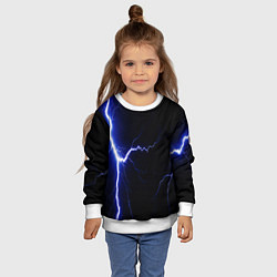 Свитшот детский Lightning blue, цвет: 3D-белый — фото 2