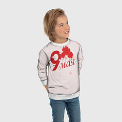 Свитшот детский 9 мая со звездами, цвет: 3D-белый — фото 2