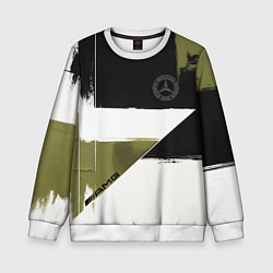 Свитшот детский Merсedes Benz логотип, цвет: 3D-белый