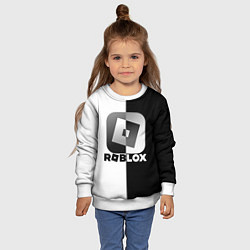 Свитшот детский Роблокс логотип, цвет: 3D-белый — фото 2