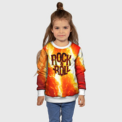 Свитшот детский Рок н ролл, цвет: 3D-белый — фото 2