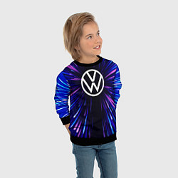 Свитшот детский Volkswagen neon energy, цвет: 3D-черный — фото 2