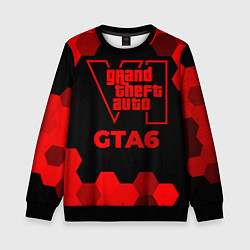 Детский свитшот GTA6 - red gradient