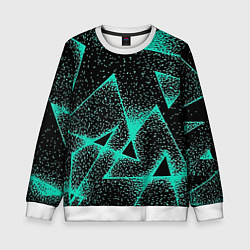 Свитшот детский The triangle is light blue, цвет: 3D-белый