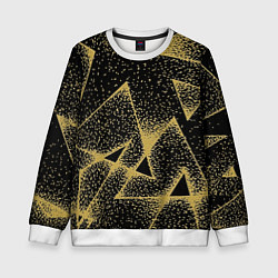 Свитшот детский Triangle yellow with dots, цвет: 3D-белый