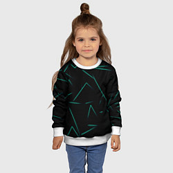 Свитшот детский Color turquoise line, цвет: 3D-белый — фото 2