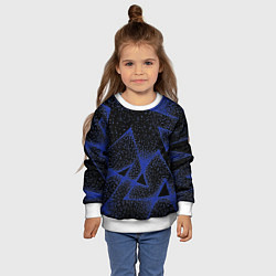 Свитшот детский Triangles with dots, цвет: 3D-белый — фото 2