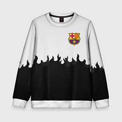 Детский свитшот Barcelona черный огонь