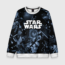 Свитшот детский Star wars персонажи из звездных войн, цвет: 3D-белый