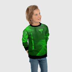 Свитшот детский The Last Of Us - green gradient вертикально, цвет: 3D-черный — фото 2