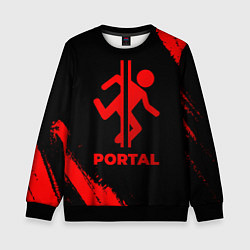 Детский свитшот Portal - red gradient
