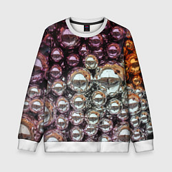 Свитшот детский Новогодние блики, цвет: 3D-белый