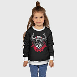 Свитшот детский Cyber demon doom, цвет: 3D-белый — фото 2