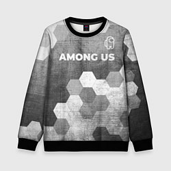 Свитшот детский Among Us - grey gradient посередине, цвет: 3D-черный